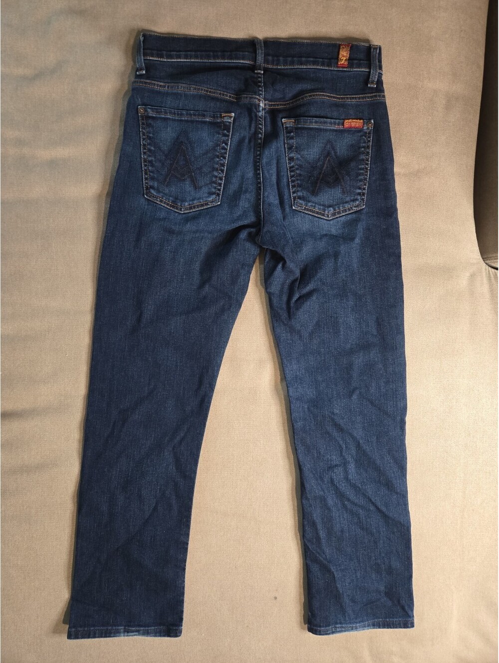7 For All Mankind Womens 28 Dark Wash Bootcut Low Rise Classic Denim Blue Jeans - Picture 4 of 6
